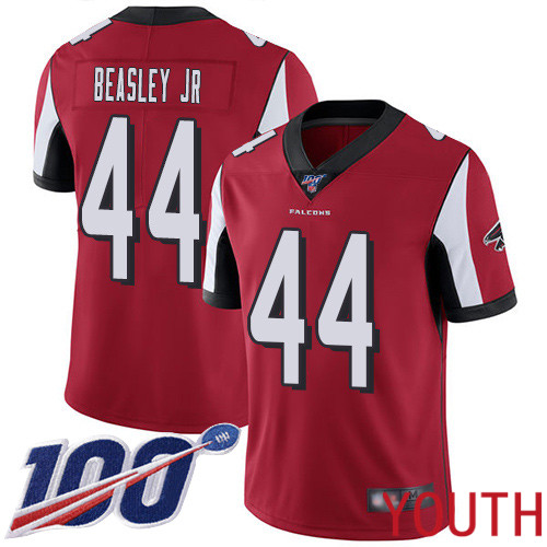 Atlanta Falcons Limited Red Youth Vic Beasley Home Jersey NFL Football #44 100th Season Vapor Untouchable